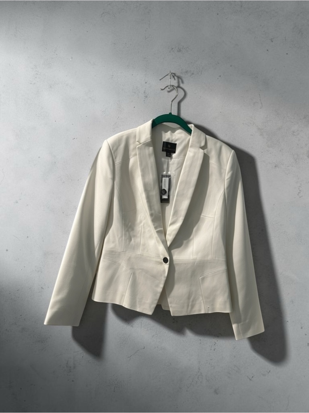 Worthington White Single Button Blazer Jacket Size 14 NWT